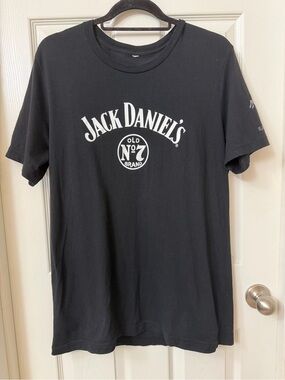Jack Daniels Black Crewneck Tee with White Logo